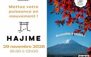 29 novembre 2026 : Contre les violences faites aux femmes : Mettez votre puissance en mouvement ! HAJIME !